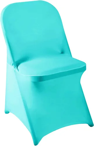 Vista 8 de Fundas plegables para sillas de fiesta, 12 piezas, fundas universales de elastano ajustables para bodas, banquetes, conferencias
