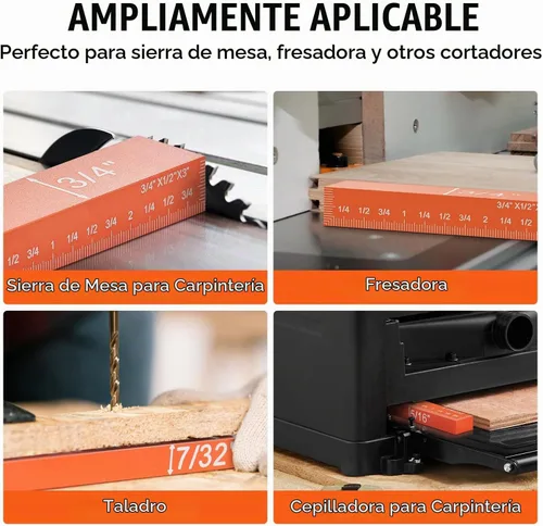 Vista 5 de VEVOR Bloques de configuración Herramientas de carpintería, juego de 16 piezas, juego de bloques de calibre de altura de precisión, con marcas