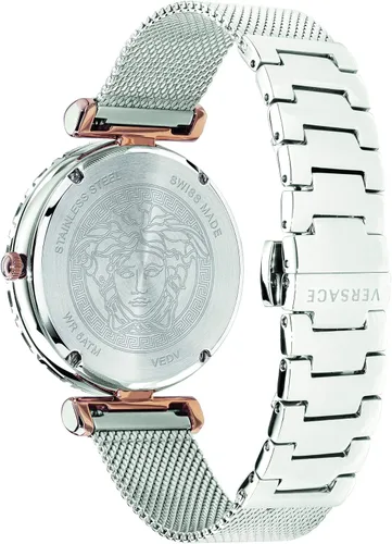 Vista 3 de Versace Reloj Mujer Gris 1.457 in Palazzo Empire Greca VEDV00419, Oro Rosa, Palacio Imperio Greca