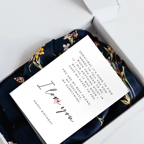 Vista 5 de SuperShunhu Tarjeta de poema de cumpleaños para él y ella, tarjeta de cumpleaños romántica para novio, novia, tarjeta de amor de feliz cumpleaños