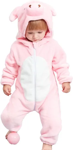 Vista 12 de Dream cosplay - Disfraz unisex para bebé, de franela animal para Halloween, ropa para el hogar Pato
