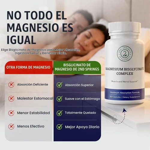 Vista 7 de Complejo de bisglicinato de magnesio 400 mg con TRAACS Mg glicinato, 120