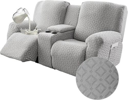 Vista 19 de Gennia Funda Impermeable para Silla Reclinable, Fundas Elásticas para Sofá Reclinable con Bolsillos, Fundas Lavables para Silla Reclinable Lazy Boy