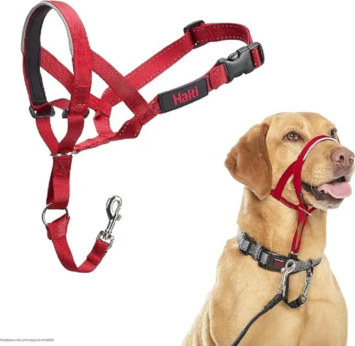 Vista 10 de Collar Halti - Detén a tu perro de tirar de la correa. Ajustable, reflectante y ligero, con banda nasal acolchada. Collar anti-tirón de Negro
