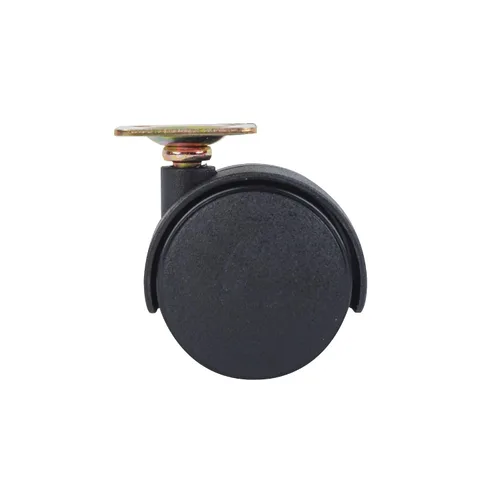 Vista 4 de Shepherd Hardware 9417 Rueda para silla de oficina de 2 pulgadas, rueda doble, placa cuadrada de 1-1/2 pulgadas, capacidad de carga de 75 libras