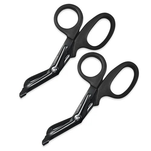 Vista 13 de Ever Ready First Aid Tijeras De Vendaje En Autoclavable Titanio Bonded 7 1/4" Bent - Olive Green