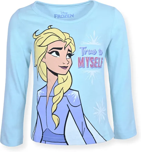 Vista 4 de Disney Frozen Elsa and Anna - Paquete de 3 camisas de manga larga para niñas pequeñas y pequeñas color grisazul