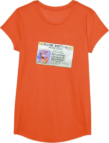 Vista 34 de SpongeBob SquarePants Camiseta con logotipo de Patrick Star Driver License King, Negro