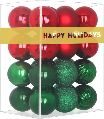 Vista 101 de Esferas pequeñas de bronce de 1.6 pulgadas para decoración del árbol de Navidad, adornos inastillables para cumpleaños, Halloween, vacaciones, boda