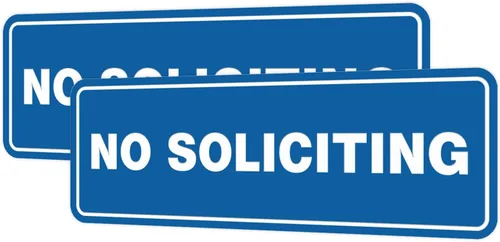Vista 14 de Estándar No Soliciting Door/Wall Sign - Negro - Pequeño