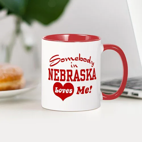 Vista 29 de CafePress I Love Nebraska Taza de café de cerámica de 11 oz (11.0 fl oz)