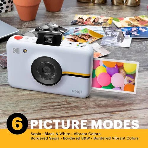 Vista 4 de Polaroid Snap Cámara digital instantánea con tecnología ZINK Zero Ink Printing