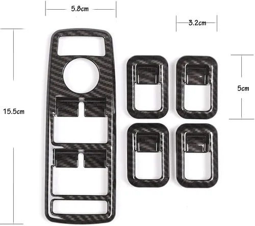 Vista 2 de Marco interior de fibra de carbono ABS para ventana de Mercedes Benz A B C E GLE GLA CLA GLK Class W176 W204 W212 W166 W218