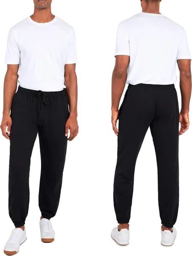 Vista 3 de Andrew Scott Pantalones deportivos de forro polar para hombre, paquete múltiple, pantalones deportivos de ajuste holgado para entrenamiento, correr