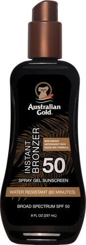Vista 9 de Australian Gold Spray Gel Protector Solar con Bronceador Instantáneo SPF 15, 8 Onzas Hidrata y Humecta la Piel Espectro Amplio Resistente al