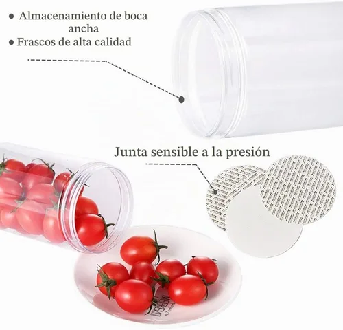Vista 3 de Paquete de 20 frascos redondos de plástico de 4 oz/120ml con tapas, recipientes vacíos transparentes para slime, recipientes de almacenamiento