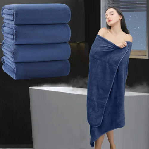 Vista 45 de Toalla de baño extra grande de 4 piezas (35 x 70 pulgadas), toalla de baño ultra suave de gran tamaño, juego de toallas de baño para baño, hotel