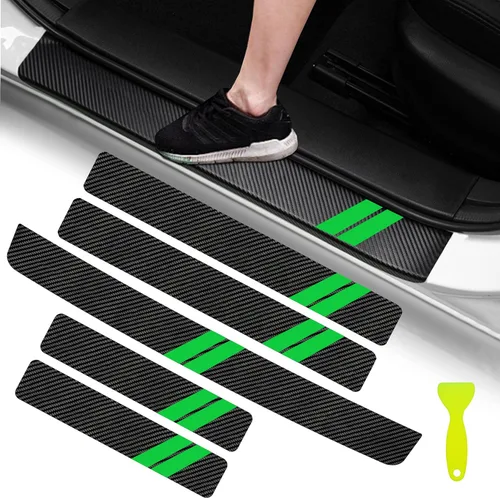 Vista 19 de YOSRTER 4 calcomanías decorativas para umbral de puerta, para Dodge Charger Challenger Durango Journey, ajuste universal para todos los autos Dodge