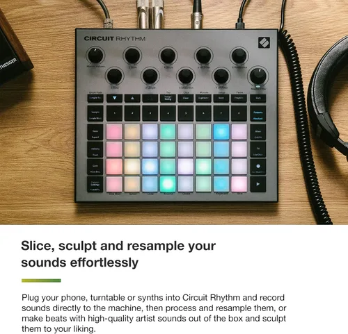 Vista 4 de Novation Circuit Rhythm: Sampler y groovebox con ocho pistas de muestras para crear y realizar beats