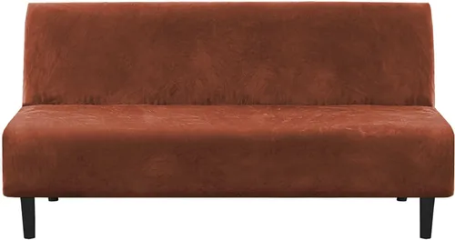 Vista 19 de H.VERSAILTEX - Funda para sofá de terciopelo real, para futón sin brazos, sofá, sofá cama, para proteger muebles, de terciopelo grueso y suave que