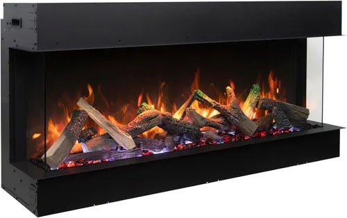 Vista 19 de 88-TRU-View-XL XT - Chimenea eléctrica de 3 caras de 88 pulgadas, calentador de chimenea de vidrio de 3 lados con control remoto y temporizador de 8