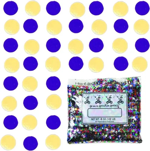 Vista 140 de Confetti Circle 1/4" Negro, Azul Marino Combo - 2 bolsas de media onza (1 oz) (8550/9971)