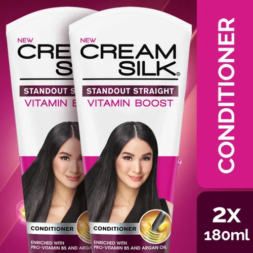 Vista 3 de Lote de 2 acondicionadores Cream Silk destacados recto para cabello liso Creamsilk 6.1 fl oz