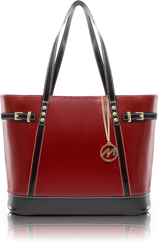 Vista 10 de McKlein Serafina - Bolso tote de piel para mujer con bolsillo para tablet Negro
