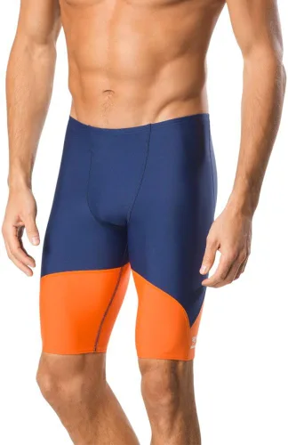 Vista 24 de Speedo Endurance+ - Traje de baño para hombre con colores del equipo empalmados chispa negro/azul