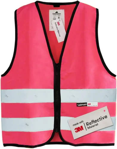 Vista 7 de Salzmann 3M - Chaleco de seguridad de alta visibilidad para niños, con cremallera, fabricado con material reflectante 3M Made with 3M Reflective