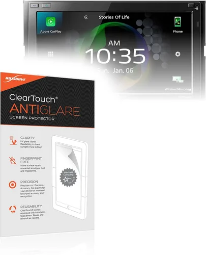 Vista 3 de BoxWave Protector de pantalla compatible con JVC KW-M865BW – ClearTouch Anti-Glare (2 unidades), antihuellas mate