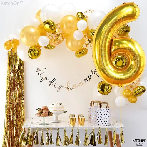 Vista 1074 de KatchOn Globo negro del número 1 de 40 pulgadas, globo de feliz cumpleaños Large Mylar Number One Balloon for 1st Birthday Decorations, Foil