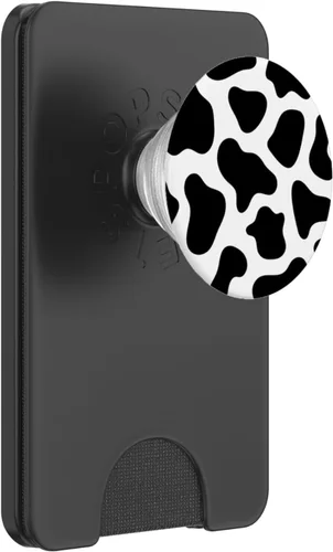 Vista 7 de Diseño de vaca en blanco y negro para adolescentes y mujeres PopSockets Standard PopGrip