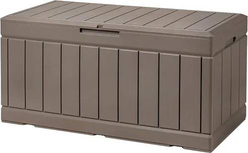 Vista 10 de Devoko Caja de cubierta de 29 galones, caja de almacenamiento al aire libre de resina impermeable Bloqueable y resistente a los rayos UV