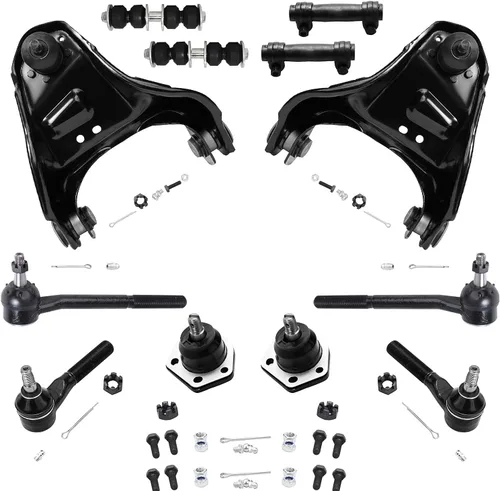 Vista 11 de Detroit Axle – 12 brazos de control superiores e inferiores delanteros con rótulas, barras de unión exteriores e interiores con topes, barras