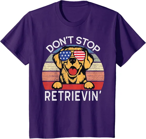 Vista 25 de Don't Stop Retrievin' Golden Retriever Dog Camiseta, Negro