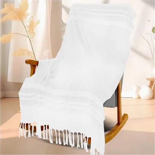Vista 15 de Manta Decorativa Bohemia Beige para Dormitorio, Sala de Estar, Accesorios para Sofá, Sillón, Silla, Esencial, Bohemio, Azteca, Africano, Suroeste