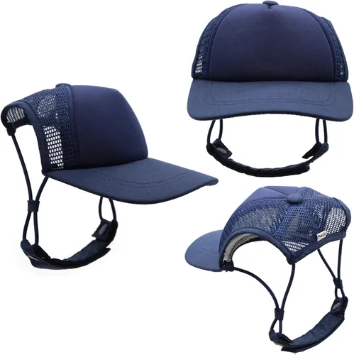 Vista 20 de DIY PupLid Trucker Hats (negro/blanco, XXS) - Sombrero de perro personalizable, lona en blanco para diseño personalizado, ajustable, protección
