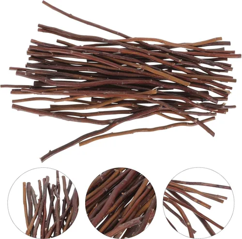 Vista 4 de IMIKEYA 40 ramitas de abedul para manualidades, ramas decorativas de árbol de 118 pulgadas para proyectos de bricolaje