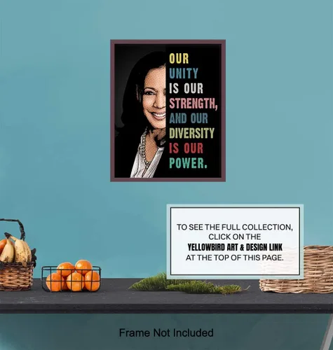 Vista 7 de Kamala Harris Madam Vice President - Arte de pared con citas inspiradoras para mujeres afroamericanas, niñas, regalos políticos, decoración