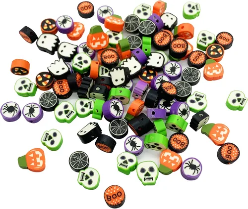 Vista 56 de 100 piezas de cuentas de arcilla polimérica Heishi espaciadoras mixtas, suministros para hacer pulseras, pendientes, collares de bricolaje, Bandera