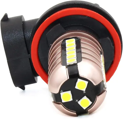 Vista 6 de PHINLION Bombillas LED antiniebla H11, súper brillantes 3030 27-SMD H8 H16 Bombilla LED de repuesto para luces DRL o antiniebla, 6000K blanco xenón