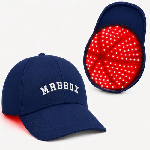 Vista 7 de Gorra de crecimiento del cabello con luz roja, 528 emisores de luz total, terapia de luz roja para el cabello, ajuste ajustable, sesiones en casa
