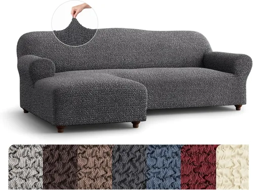 Vista 14 de PAULATO BY GA.I.CO. Funda de sofá modular, funda para sofá con diván en forma de L, fundas lavables para sofá esquinero, funda elástica de ajuste