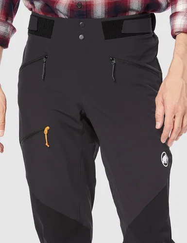Vista 3 de Mammut Courmayeur Softshell-Pantalones para hombre, Negro, 34 normal