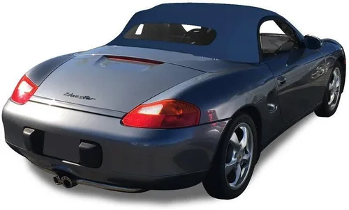 Vista 7 de Compatible con Porsche Boxster 986 1997-2002 Convertible Top con paño de lona de vidrio térmico (negro)