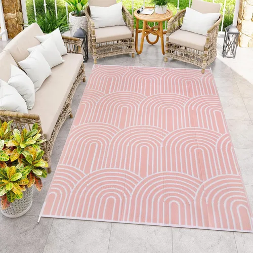 Vista 7 de Anidaroel Alfombra de área para exteriores para patio, 4 x 6 pies, impermeable, reversible, alfombra de paja de plástico para exteriores, alfombra