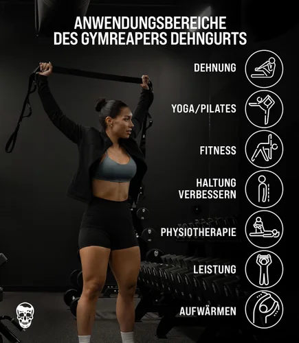 Vista 4 de Gymreapers Correa elástica para terapia física, banda elástica no elástica de 10 bucles, correa elástica de neopreno para yoga, pilates, ejercicio