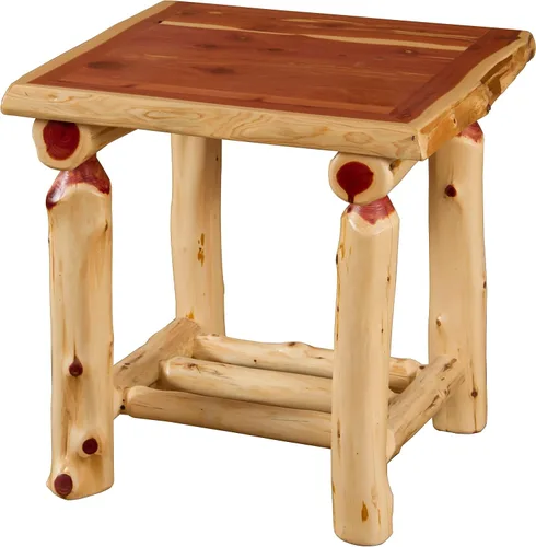 Vista 6 de Furniture Barn USA Adirondack Collection - Mesita de noche con 1 cajón Colección Adirondack