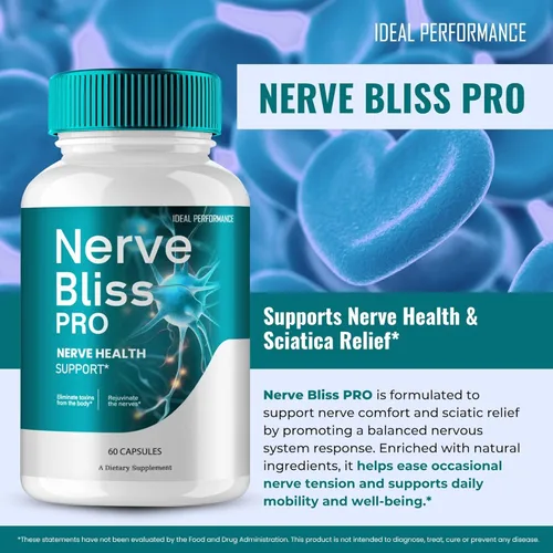 Vista 4 de Nerve Bliss Pro Capsules, Nerve Bliss for Neuroathy Advanced Nerve Health Suplemento Píldoras - Máxima fuerza, circulación saludable natural